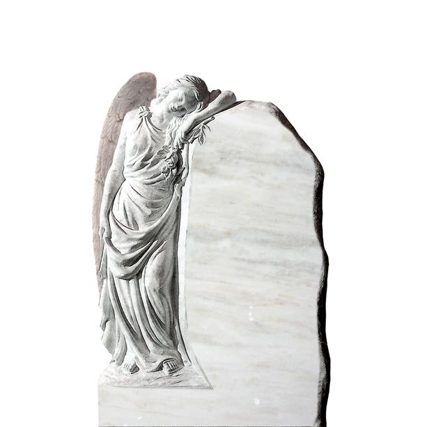 Marmor Familiengrabstein mit Engel Figur - Clarissa