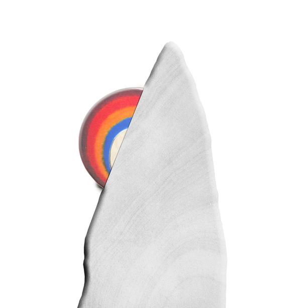 Muster Grabstein Felsen mit Regenbogen Glas - Regenbogenberg