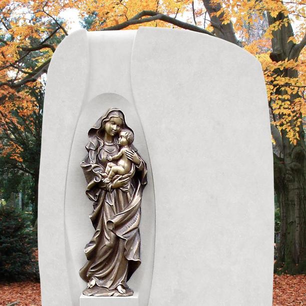 Familiengrabstein mit Madonna Figur - Maria