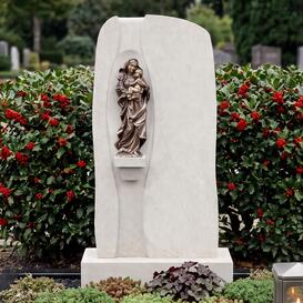 Familiengrabstein mit Madonna Figur - Maria