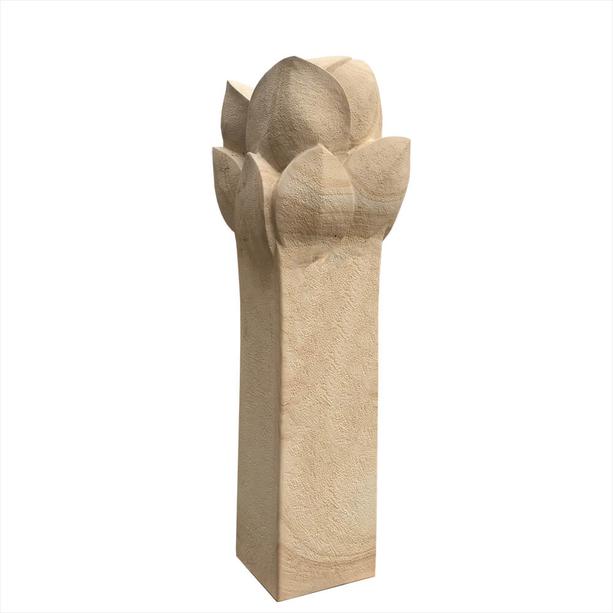 Grabstein Stele mit Knospe Sandstein - Clarina