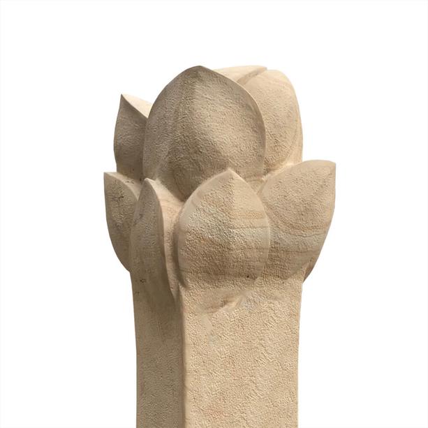 Sandstein Grabstele für Einzelgrab Knospe - Clarina