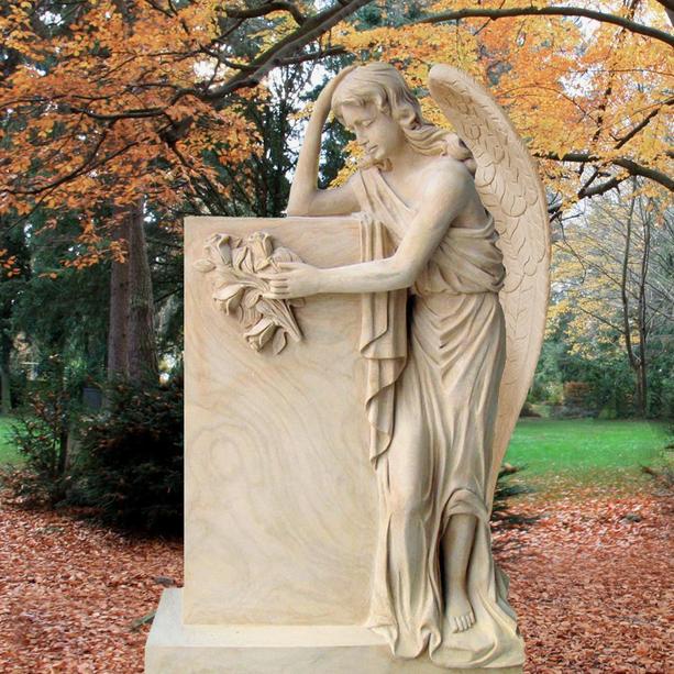 Großer Engel Grabstein aus Sandstein - Florencia