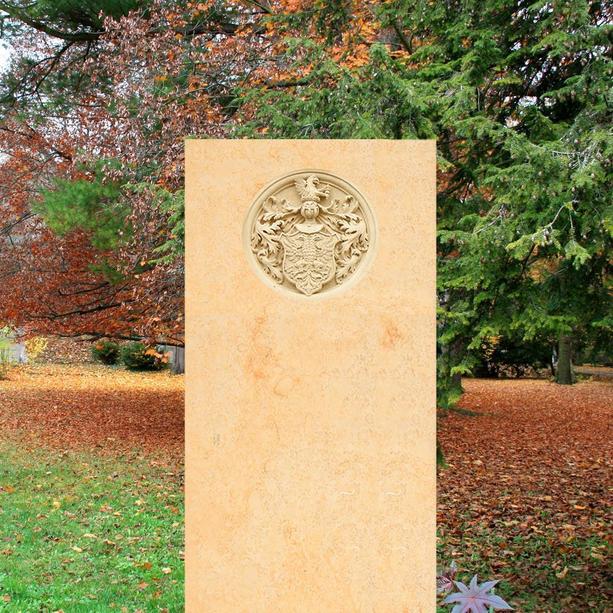 Sandstein Grabdenkmal mit Wappen - Heraldika