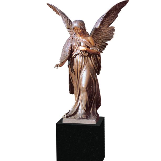 Grabmal mit Bronze Engel Statue - Silencia