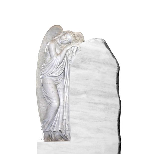 Marmor Urnengrabstein mit Engel - Cecilia
