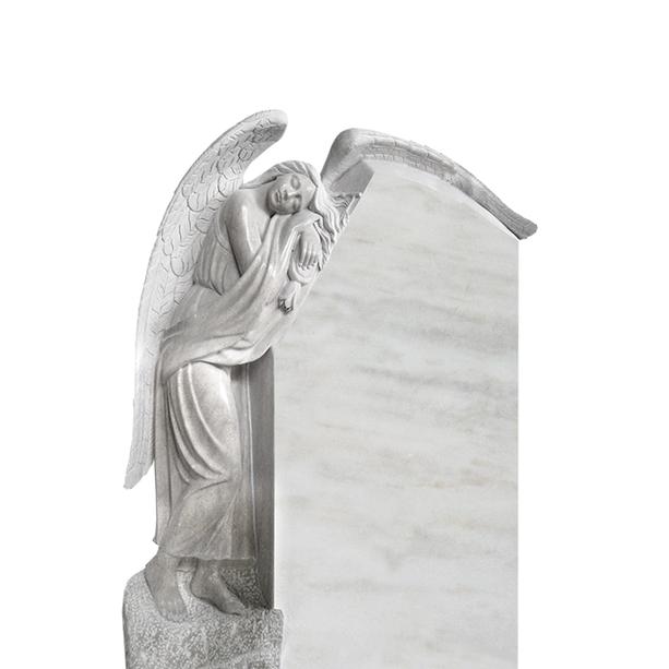 Erinnerungszeichen mit Grab Engel Figur - Fidelia