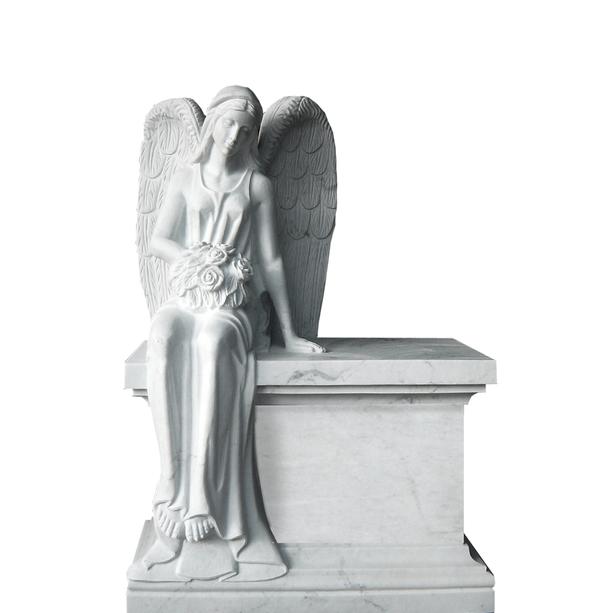 Familiengrabstein mit Engel Statue Marmor - Cerina