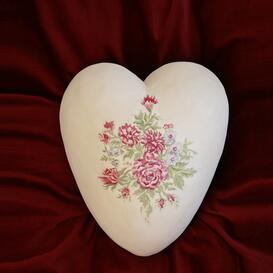 Stilvolle Naturfaserurne in Weiss mit Blumen online -...