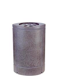 Gro�e Grabvase mit Blumenverteiler / dunkelbraun / 25cm - Marpessa