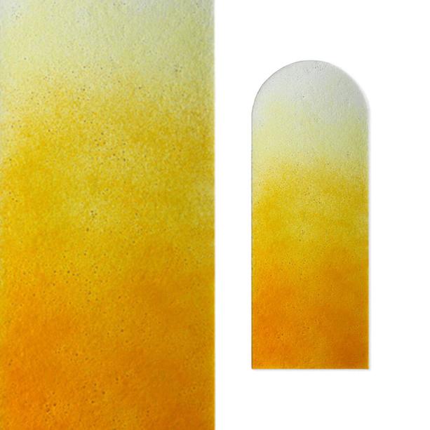 Design Glasplatte für Grabsteine in Gelb  - Glasornament S-6