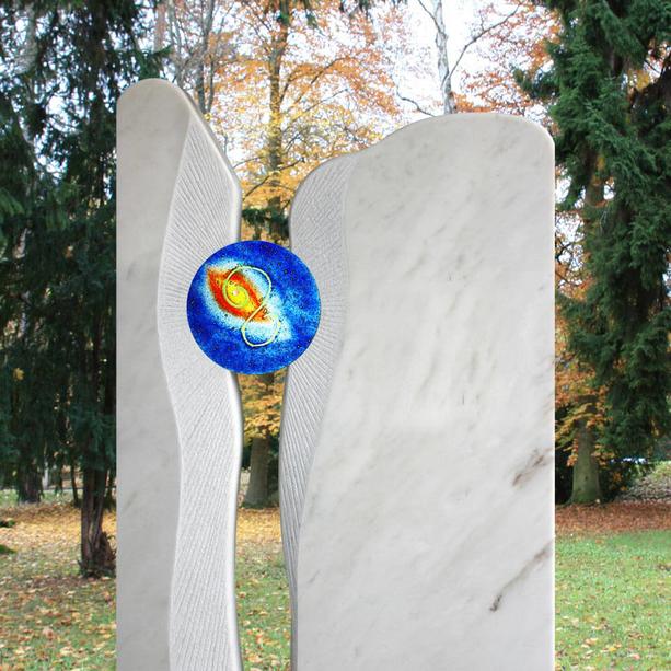 Einzigartige runde Glasverzierung fr Grabdenkmal  - Glasornament R-15