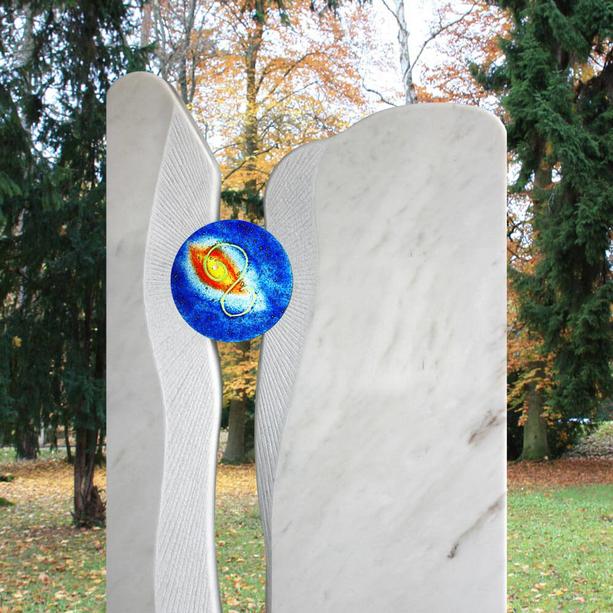 Einzigartige runde Glasverzierung fr Grabdenkmal  - Glasornament R-15