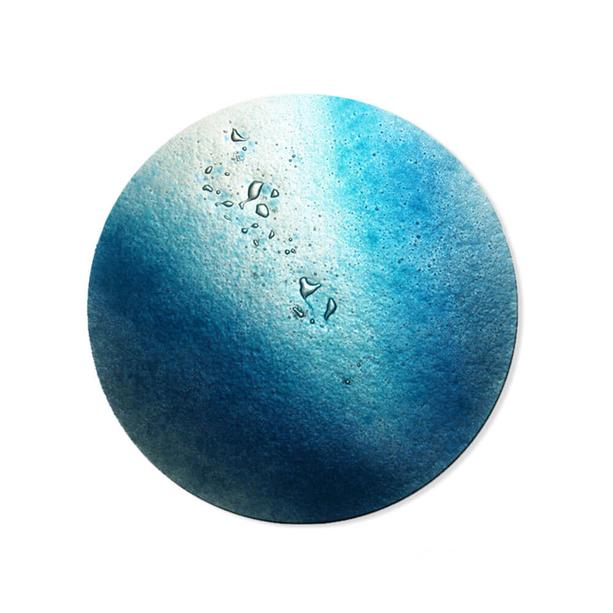 Modernes Designer Glasdekor fr Grabdenkmal in Blau - Glasornament R-23