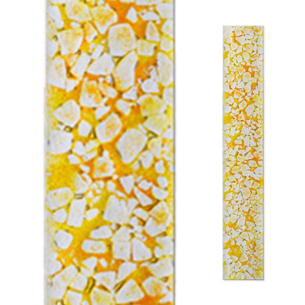 Besondere Grabmal Glasstele in Gelb-Wei - Glasstele S-67