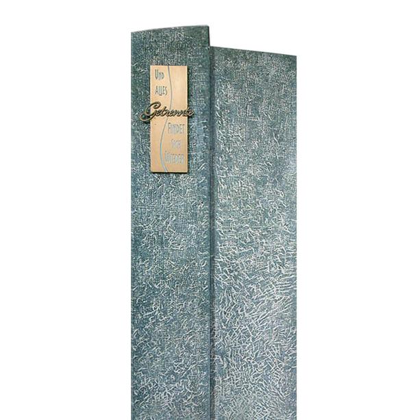 Eleganter Naturgrabstein fr ein Einzelgrab mit Bronzeplatte - Tivolo