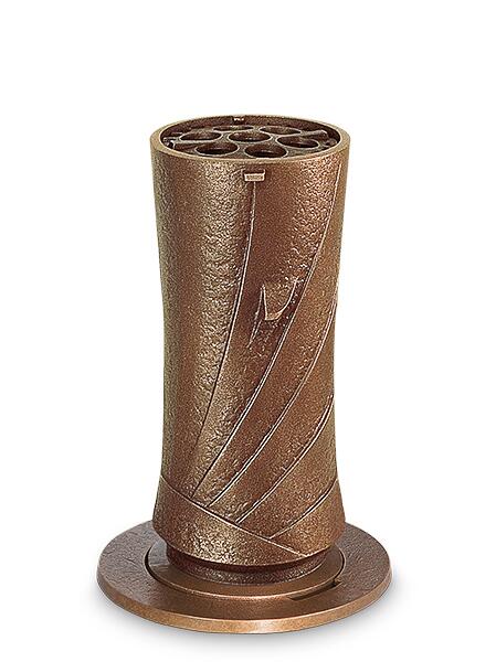 Bronze Grab Vase versenkbar / dunkelbraun - Garda
