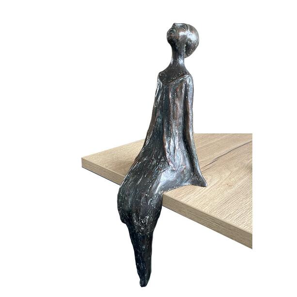 Bronzefigur Sternenguckerin - Claire