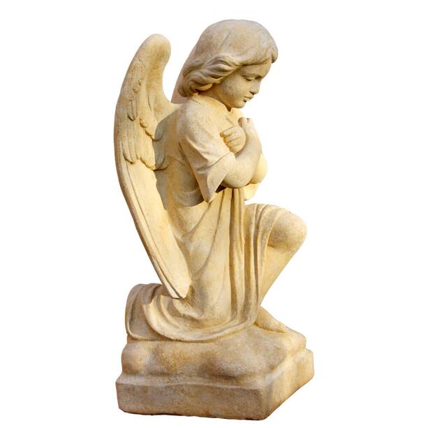 Kniender Engel Schutzengel Statue aus Steinguss - Kalus
