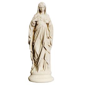 Stein Skulptur Heilige Mutter Gottes mit Herz  - Madonna...