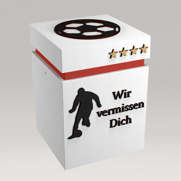 Schöne Überurne schwarz-rot-gold Fußball Bild mit Beschriftung gestaltet - Fußball Deutschland