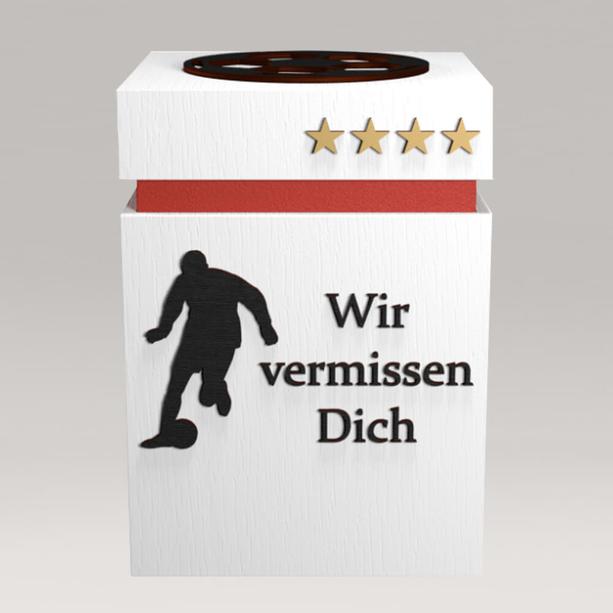 Schöne Überurne schwarz-rot-gold Fußball Bild mit Beschriftung gestaltet - Fußball Deutschland