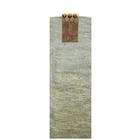 Gr�ner Granit Grabstein f�r Kindergrab mit Bronze Design...