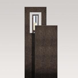Zweiteiliges Granit Kindergrabmal mit Laterne  - Amancio Lux