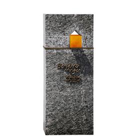 Moderner Kindergrab Grabstein mit Granit, Bronze & Glas -...
