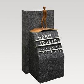 Kleiner Grabstein fr ein Urnengrab mit Bronze Figur -...