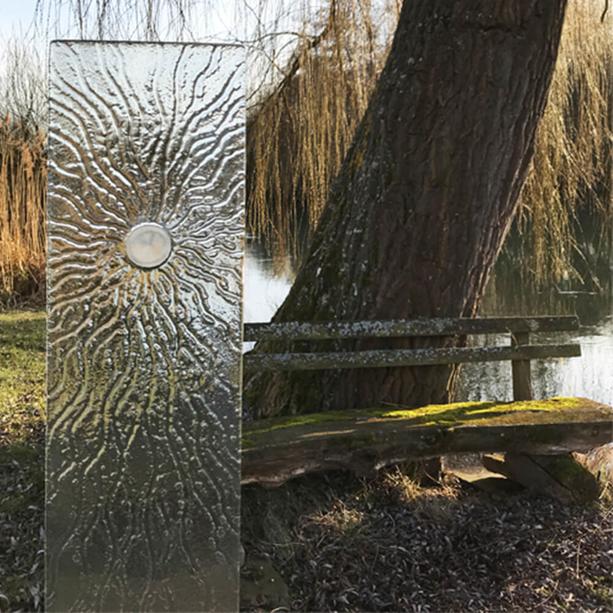 Rechteckige Glasstele Sonne - Glasstele S-88