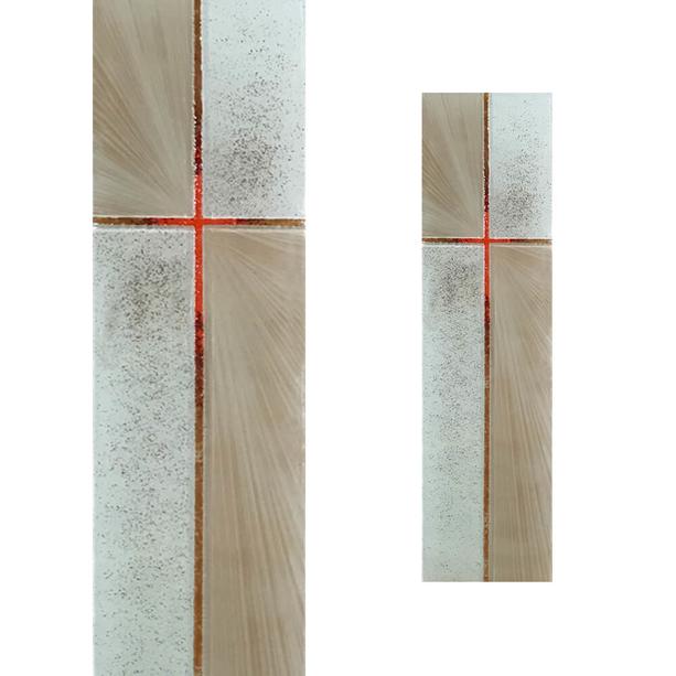 Glasstele Modernes Kreuz mit seichtem Kontrast - Glasstele S-160